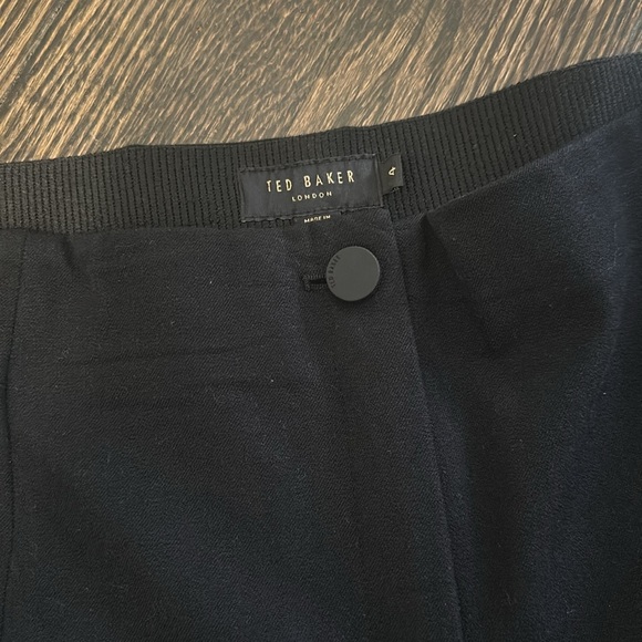 NWOT Ted Baker Ozete Slit Detail Trousers in Black - Picture 6 of 9